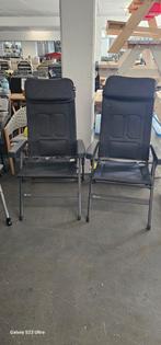 2 x Travellife Lucca Comfort True Black opvouwbare stoel, Caravans en Kamperen, Ophalen of Verzenden, Nieuw, Campingstoel