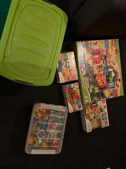 Lego Duplo Trein, Brandweerkazerne + sets, inclusief doos, Kinderen en Baby's, Speelgoed | Duplo en Lego, Gebruikt, Lego, Complete set