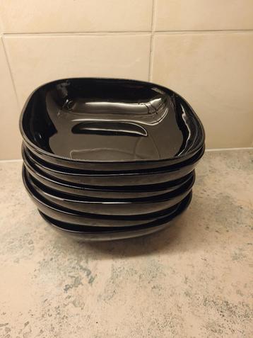 6 diepe zwarte borden ikea backig beschikbaar voor biedingen