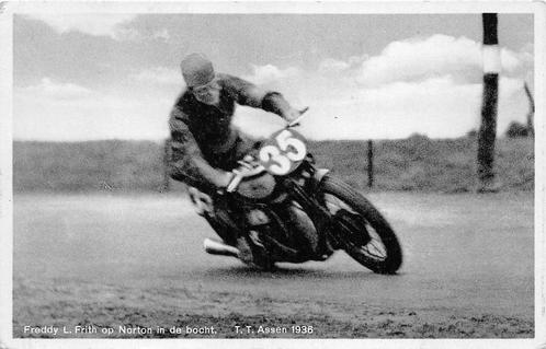 JH189 Assen TT Norton Freddy Frith Motorsport 1936, Verzamelen, Ansichtkaarten | Nederland, Ongelopen, Drenthe, 1920 tot 1940