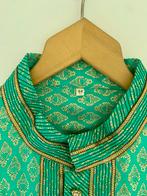 Groene Kurta met gouddraad - Maat 44 (ongeveer Large), Kleding | Heren, Ophalen of Verzenden, Zo goed als nieuw