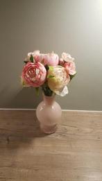 Glazen rose vaasje, Overige kleuren, Ophalen of Verzenden, Minder dan 50 cm, Glas