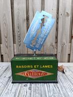 antiek jaren 30 Gillette reclame scheermesjes, Ophalen of Verzenden, Gebruikt, Reclamebord