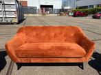 2,5 zits bank oranje fluweel, Huis en Inrichting, Ophalen, Gebruikt, Info@jysk.nl, 150 tot 200 cm
