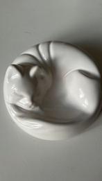 Witte Schaal, asbak kat, Ophalen of Verzenden, Zo goed als nieuw, Dier