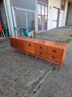 Vintage XXL dressoir jaren 60 messing grepen, Huis en Inrichting, Ophalen, ,, Zo goed als nieuw, ,