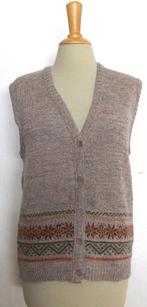 Noors look bruin wol mix gilet! L, Kleding | Dames, Tops, Bruin, Verzenden, Maat 42/44 (L), Zo goed als nieuw