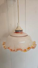 Vintage Franse hanglamp opaline, Huis en Inrichting, Lampen | Hanglampen, Ophalen of Verzenden, Gebruikt, Glas, Minder dan 50 cm