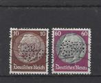 Duitsland, Duitse Rijk Michelnummers 486 en 493 perfin, Postzegels en Munten, Postzegels | Europa | Duitsland, Verzenden, Overige periodes