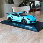 Porsche 911 GT3 RS 2015 gulf blue zwarte velgen 1:18, Hobby en Vrije tijd, Modelauto's | 1:18, Ophalen of Verzenden, Nieuw, MiniChamps