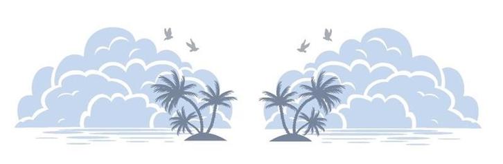 camper caravan sticker set cloudy paradise, Caravans en Kamperen, Camper-accessoires, Nieuw, Ophalen of Verzenden