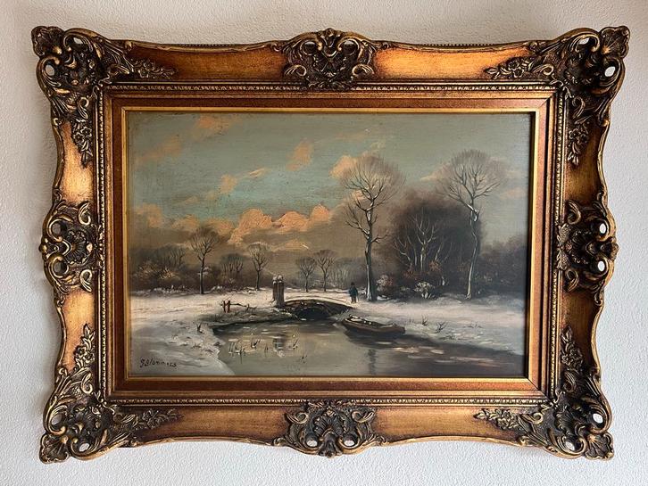 Blommers - Winters Landschap - Begin 20e Eeuw, Antiek en Kunst, Kunst | Schilderijen | Klassiek, Ophalen of Verzenden