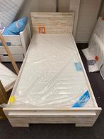 massief (steiger) houten bed 90x200 winkelmodel, Ophalen, 85 tot 100 cm, Nieuw, Lattenbodem