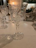 Set van 5 kristallen wijnglazen, Antiek en Kunst, Antiek | Glas en Kristal, Ophalen of Verzenden