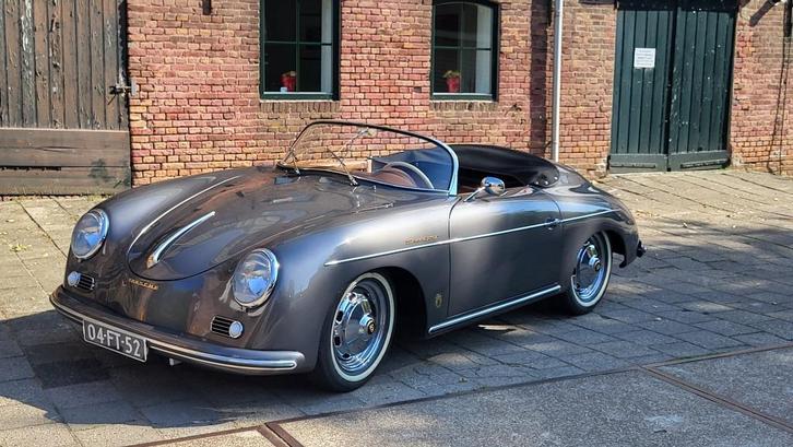 Porsche 356 speedster - replica, Auto's, Oldtimers, Particulier, Porsche, Benzine, Cabriolet, Handgeschakeld, Zilver of Grijs