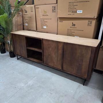 Dressoir Lio Mangohout en Travertin van Eleonora  beschikbaar voor biedingen