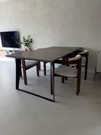 Betonlook Eettafel met Stalen Onderstel, Huis en Inrichting, Tafels | Eettafels, Gebruikt, Betonlook, Vijf personen of meer, Rechthoekig