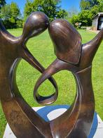 DUBBEL HART / BRONZEN BEELD/ KOPPEL, Tuin en Terras, Tuinbeelden, Nieuw, Info@huisentuindecoratiemarie.nl, Mensenbeeld, Huis en tuin decoratie marie
