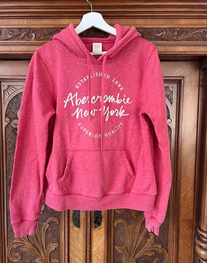 Abercrombie & Fitch hoodie, rood, maat L, Kleding | Dames, Truien en Vesten, Gedragen, Maat 42/44 (L), Rood, Ophalen of Verzenden