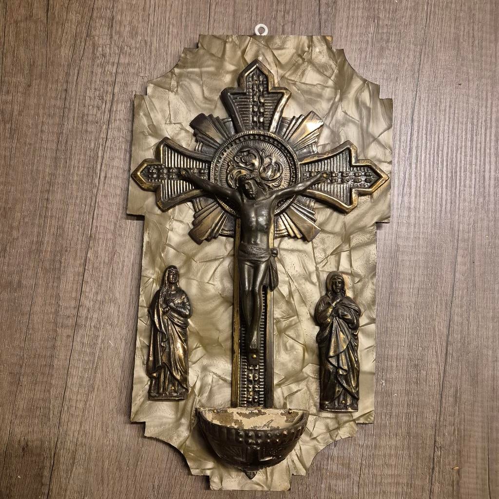 Wijwater bakje religieuze beeld hangend, Verzamelen, Ophalen of Verzenden