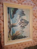 Mooi groot schilderij van H. Liesting met berglandschap, Ophalen