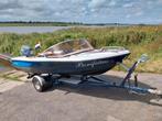 Placom 460 Speedboot met 40pk Yamaha 4 takt trailer inruil, Watersport en Boten, Ophalen, Gebruikt, Minder dan 70 pk, 3 tot 6 meter