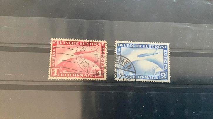 #55 Setje Zeppelin zegels Duitse Rijk, Postzegels en Munten, Postzegels | Europa | Duitsland, Duitse Keizerrijk, Ophalen of Verzenden