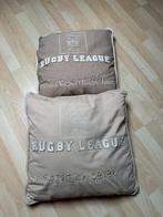 Rivièra Maison sierkussens “Rugby League – Scratch Seven”, Ophalen of Verzenden, Zo goed als nieuw, Beige, Vierkant