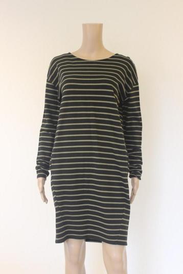 Zwart groene gestreepte sweatjurk maat M beschikbaar voor biedingen