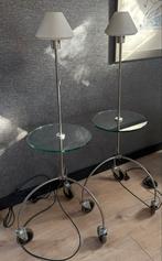2x Jan des Bouvrie Vloerlampen, Ophalen, Zo goed als nieuw, Glas, 100 tot 150 cm