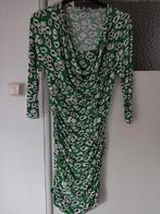 Fos Fashion groene damesjurk met witte bloemen, Kleding | Dames, Maat 42/44 (L), Ophalen of Verzenden, Zo goed als nieuw, Knielengte