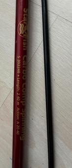 Spinning hengel, Ophalen, Gebruikt, Werphengel