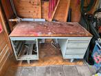 Degelijk stalen bureau, Doe-het-zelf en Verbouw, Werkbanken, Ophalen, Gebruikt, 120 tot 170 cm