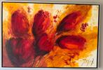 Schilderij met tulpen van Jochem de Graaf incl baklijst, Antiek en Kunst, Kunst | Schilderijen | Abstract, Ophalen