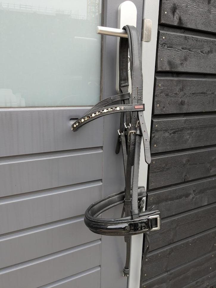 Hoofdstel Premiere en bitloos kaakgekruisd hoofdstel, Dieren en Toebehoren, Paarden en Pony's | Hoofdstellen en Tuigage, Zo goed als nieuw