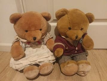 Vintage Teddyberen Set Bob en Sabine van de Bijenkorf beschikbaar voor biedingen