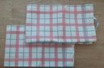 2 Nieuwe THEEDOEKEN roze/grijs/wit, Huis en Inrichting, Keuken | Textiel, Ophalen of Verzenden, Nieuw, Roze, Theedoek of Handdoek