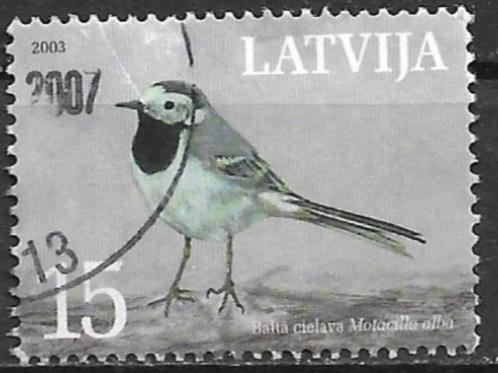 Letland 2003 mi.596 vogel WITTE KWIKSTAART nom.15, Postzegels en Munten, Postzegels | Europa | Overig, Gestempeld, Overige landen