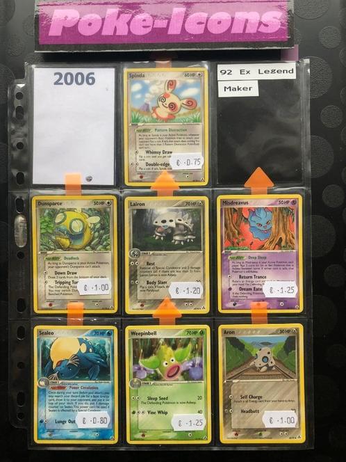 2006 Ex Legend Maker (92 set) Pokemon, Hobby en Vrije tijd, Verzamelkaartspellen | Pokémon, Gebruikt, Meerdere kaarten, Ophalen of Verzenden