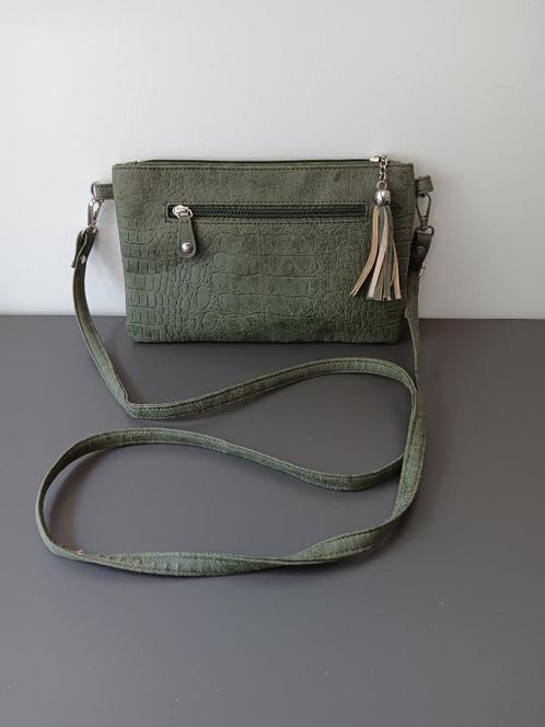 Groen/grijze schoudertas Renato Luppi, Sieraden, Tassen en Uiterlijk, Tassen | Schoudertassen, Gebruikt, Overige merken, Groen