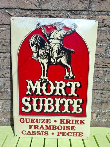 Origineel reclamebord Mort Subite beschikbaar voor biedingen