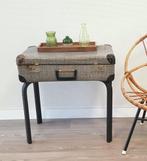 💼 Hele leuke koffertafel (bijzettafeltje of nachtkastje), Ophalen, Gebruikt, Rond, Minder dan 55 cm