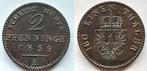 Preussen  2 Pfennig 1859 A  , Verzenden, Duitsland