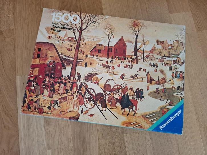 Legpuzzel BRUEGHEL /Breughel: De VOLKSTELLING (1500 st), Hobby en Vrije tijd, Denksport en Puzzels, Gebruikt, Legpuzzel, 500 t/m 1500 stukjes