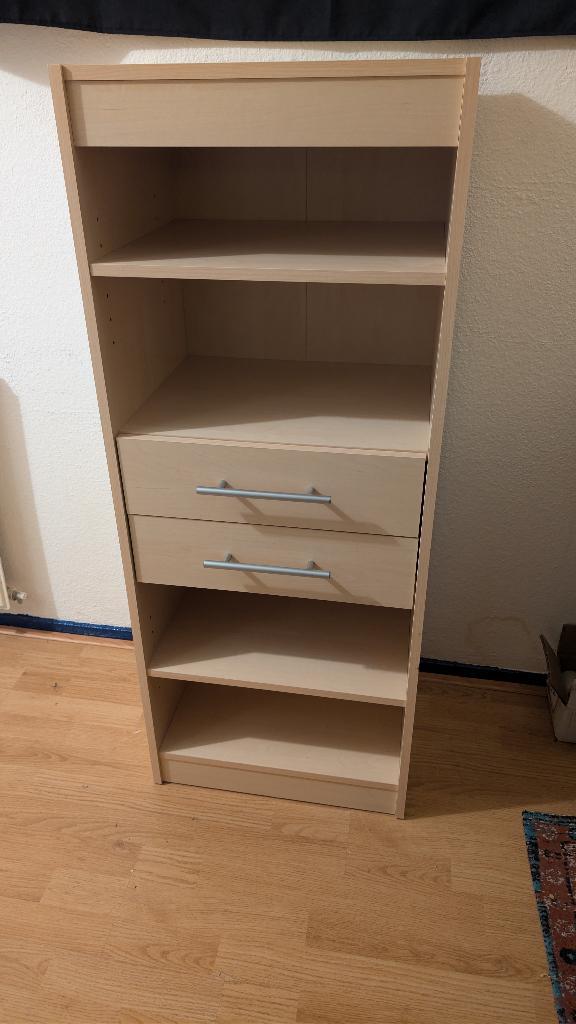 Kast met lades en planken (47x38x118cm), Huis en Inrichting, Kasten | Boekenkasten, Gebruikt, 50 tot 100 cm, 100 tot 150 cm, 25 tot 50 cm