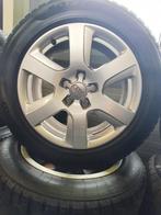 Audi Velgen met Pirelli Winterbanden 225/55/17, Gebruikt, Banden en Velgen, 17 inch, Personenwagen