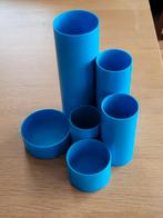 Retro Blauwe Pennenbak, Ophalen of Verzenden, Gebruikt