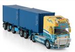 WSI SCANIA 4+ COMBI TRAILER + 2X 20FT - JOHN V.D. MAD, Hobby en Vrije tijd, Modelauto's | 1:50, Wsi, ., Nieuw, Ophalen of Verzenden