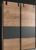 Woonexpress Woensel Kledingkast - Schuifdeuren, Huis en Inrichting, Ophalen, 100 tot 150 cm, Zo goed als nieuw, Met hangruimte