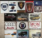 Metalen wandbord automerken 20x30 cm (prijs=per st), Verzamelen, Ophalen of Verzenden, Zo goed als nieuw, Reclamebord